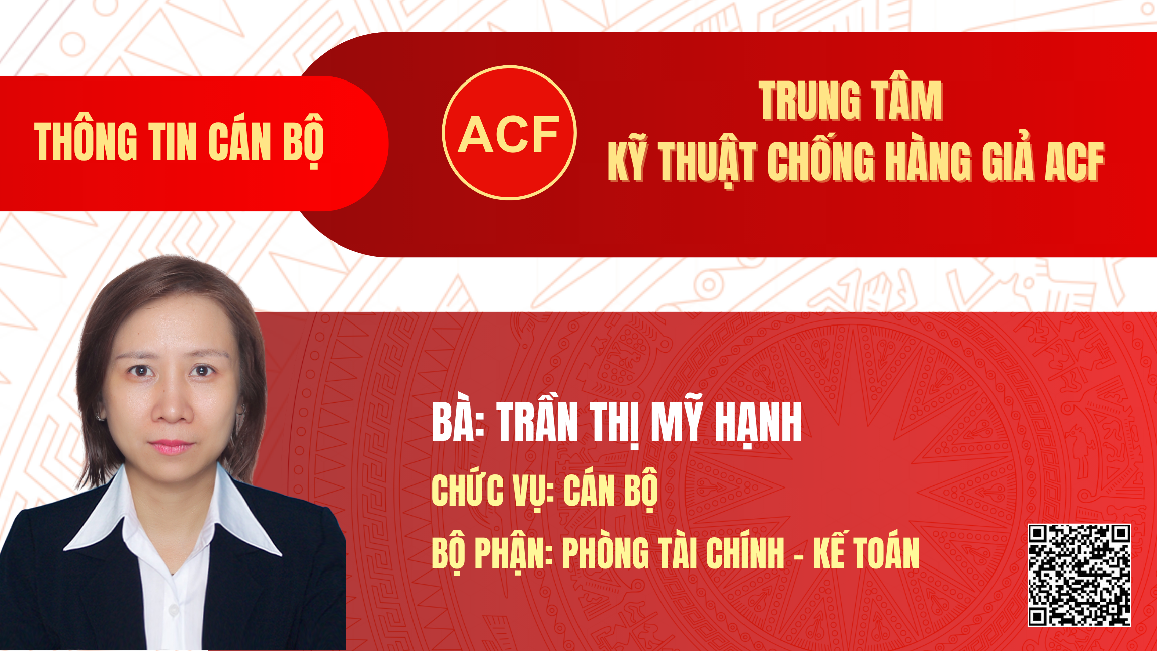 Bà: Trần Mỹ Hạnh