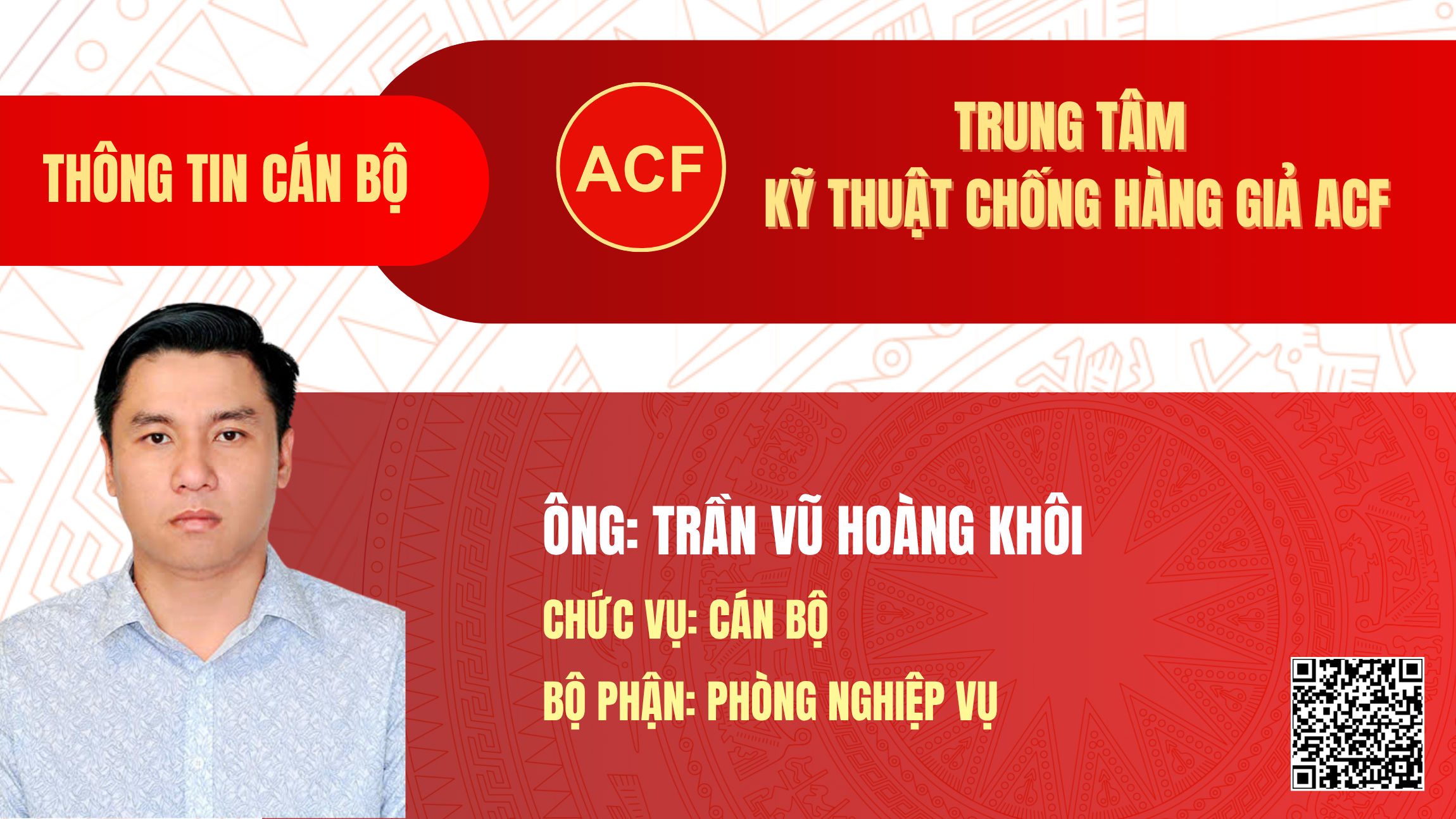 Ông: Trần Vũ Hoàng Khôi